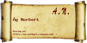 Ág Norbert névjegykártya