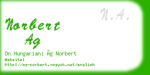 norbert ag business card